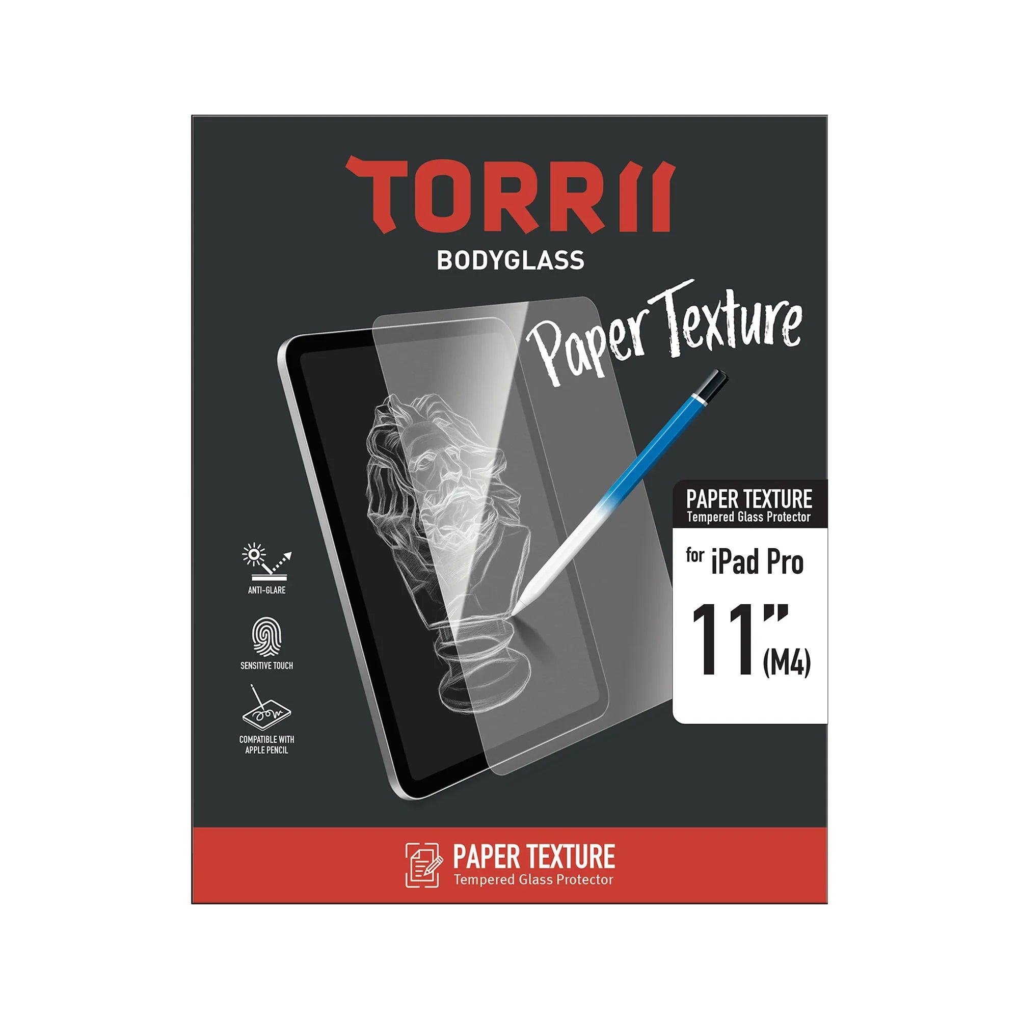 Torrii Bodyglass iPad Pro 11 (M4) Screen Protector - Paper Texture - Tashqila Torrii Bodyglass iPad Pro 11 (M4) Screen Protector - Paper Texture - Tashqila